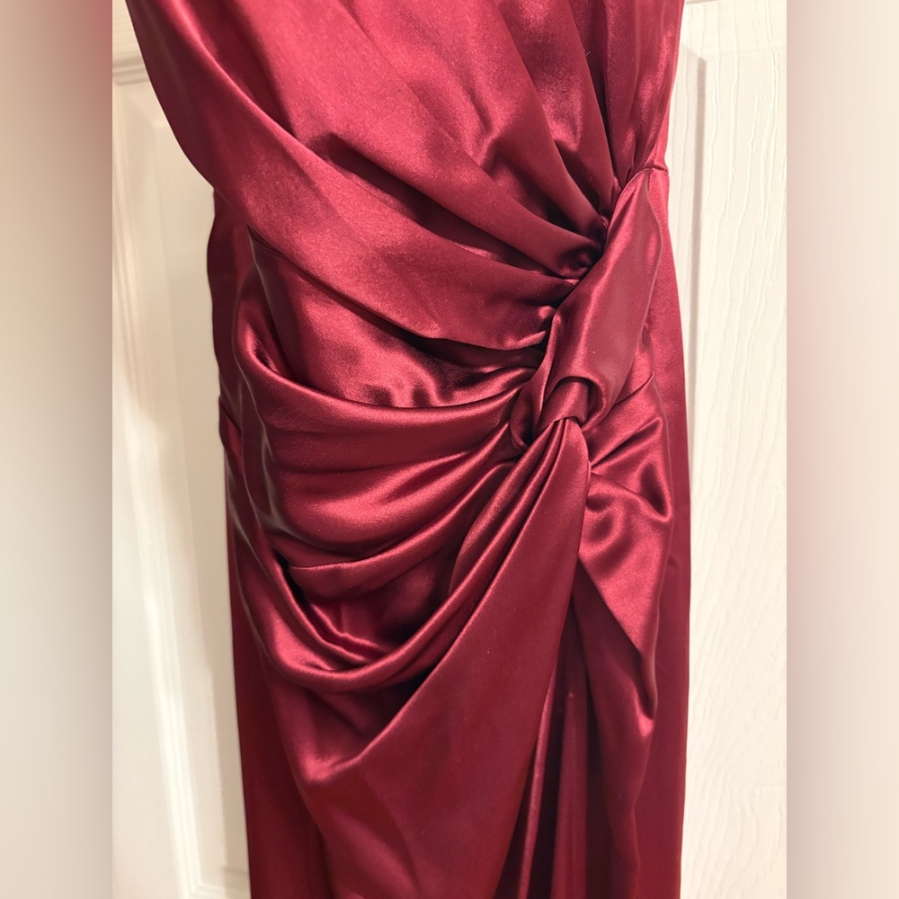 Sau lee Strapless Burgundy Gown - Picture 3 of 9